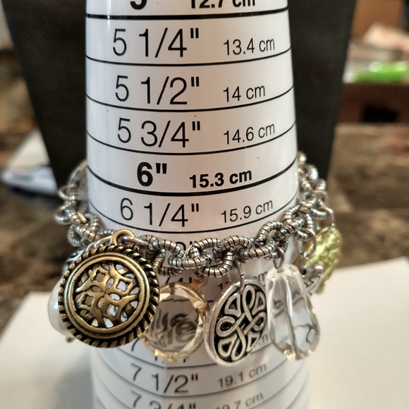 Chico's nwt mix metal magnetic clasp bracelet - Picture 3 of 6